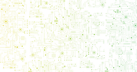 Circuit board technology background with hi-tech digital data connection system and computer electronic design. Vector design.
