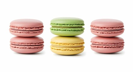 Fototapeta premium Colorful French Macarons with Cream Filling