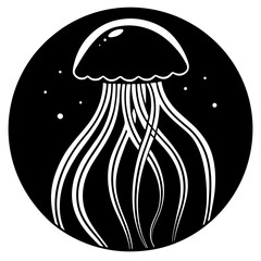  A jellyfish floating in the ocean 