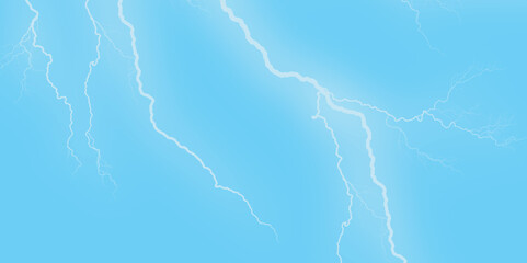 Fototapeta premium Several lightning strikes over black background. Blue. Electrical Storm. thunder. Power of electrical energy. Light effects. Heat lighting. Vector illustration.