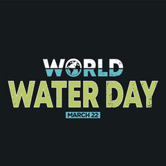 world water day t-shirt design banner design