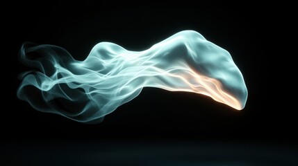 Ethereal Light Waves Flowing in Abstract Artistic Composition