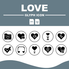 icon love set