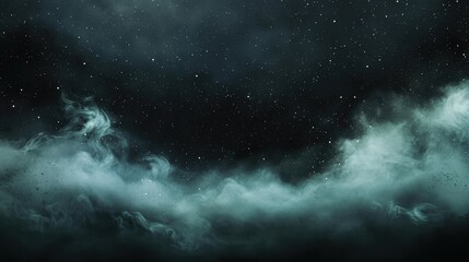 Celestial smoke, a stunning image of dark skies filled with stars and mysterious smoke