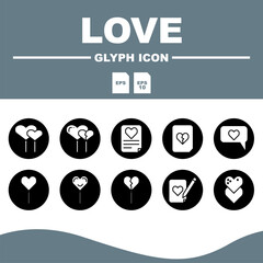 icon love set