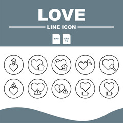 icon love set