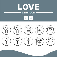 icon love set