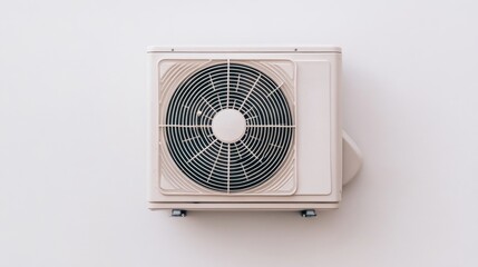Outdoor air conditioner unit on a wall