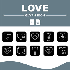 icon love set