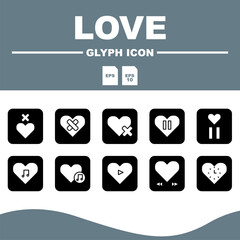 icon love set