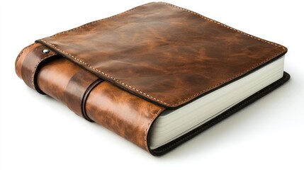 brown leather journal book cover