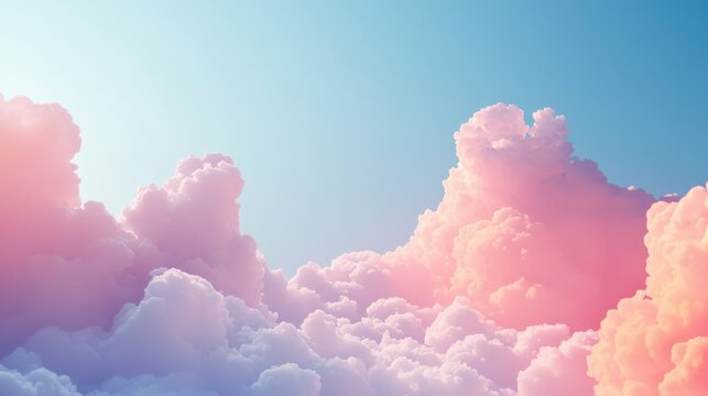 Blue sky with pink clouds during sunset creating a serene natural landscape