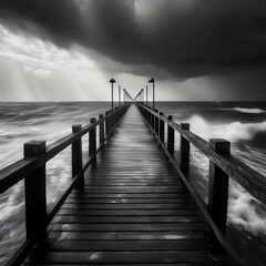 Obraz premium Muelle B&W 3