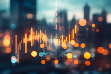 A vivid abstract display charts and graphs generated with AI