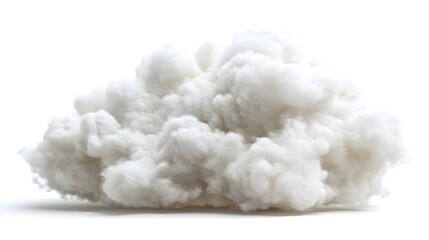 A large fluffy cloud isolated against a white background