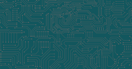 Obraz premium Abstract digital background with technology circuit board texture. Electronic motherboard illustration. Communication and engineering concept. Vector illustration