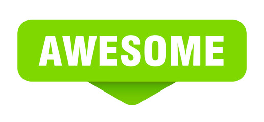awesome sticker. awesome sign on transparent background
