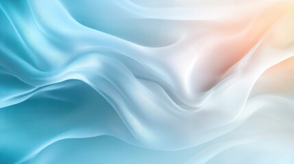 Obraz premium A mesmerizing composition of light blue waves, portraying the dynamic nature of movement while inspiring feelings of serenity and creativity in art.