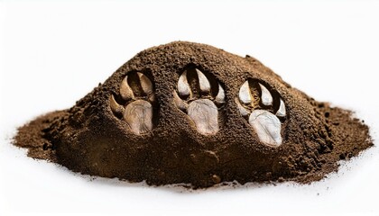 mud on white background