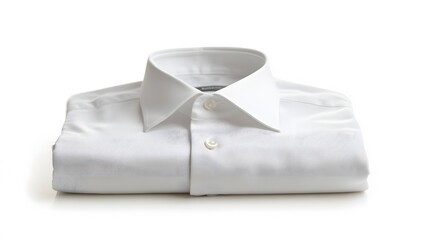A clean, freshly ironed dress shirt, clean white background, transparent isolate