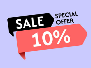 Special offer 10% sale with beautiful background
ribbon discount, promotion, sale, black friday