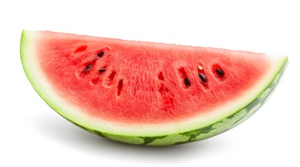 A fresh watermelon slice, clean white background, transparent isolate