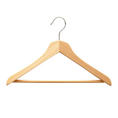 A wooden hanger ona detailed photograph with sharp focus, high resolution, and high definition. transparent background png