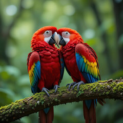 Fototapeta premium The Colorful World of Parrots Nature’s Talking Wonders (21)