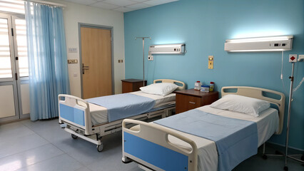 A team of surgeons and nurses with newborn baby in operation at hospital