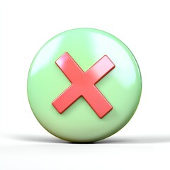 Obraz premium A green button with a red 