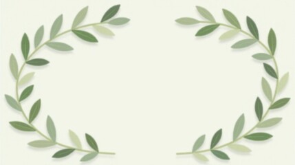 Elegant Greenery Frame A Simple, Subtle, and Versatile Design for Invitations, Announcements, or Decorative Purposes