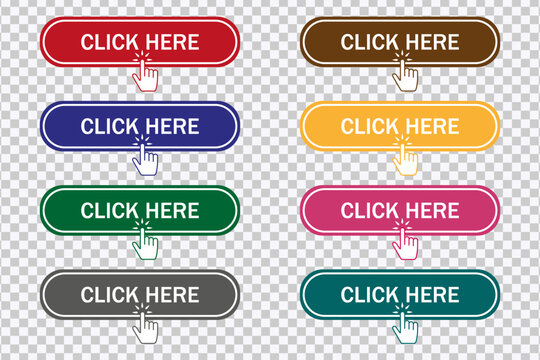 "Interactive 'Click Here' button with hand icon for call-to-action."