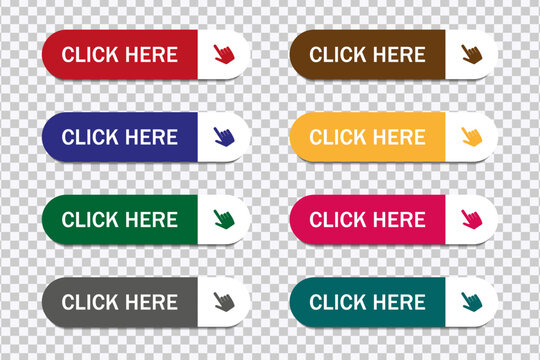 "Interactive 'Click Here' button with hand icon for call-to-action."