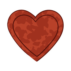 Vector Colorful Illustration of Heart Shape Isolated on White Background