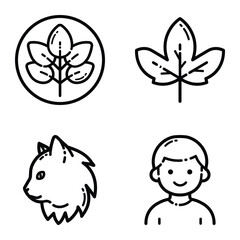 Essential Flat Icon Set Isolated On White Background