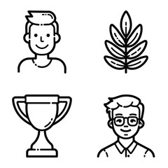 Essential Flat Icon Set Isolated On White Background