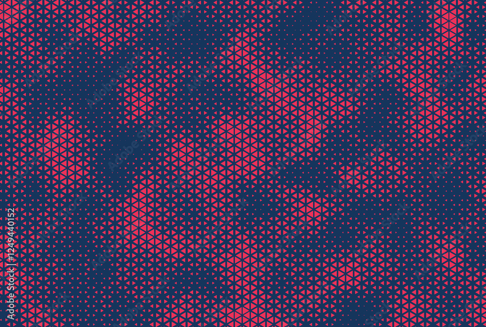 Aufkleber Triangle Vector Abstract Geometric Technology Background. Halftone Triangular Retro 80s Simple Pattern. Minimal Style Dynamic Tech Wallpaper.