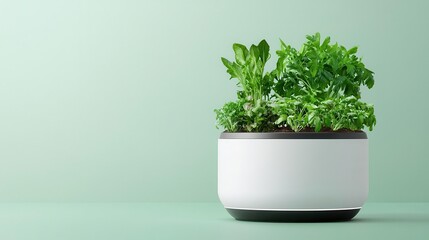 Fototapeta premium Selfsustaining smart garden system growing organic food with minimal water usage