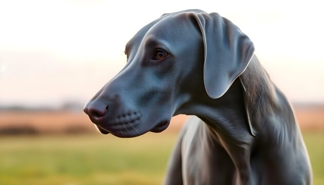 a close up of a dog in a field