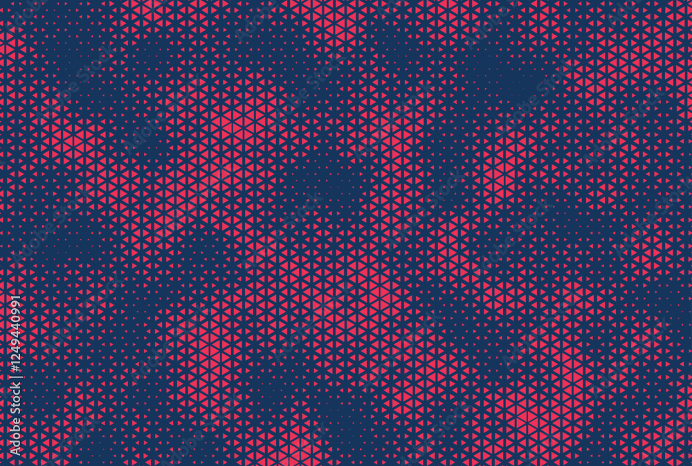 Aufkleber Triangle Vector Abstract Geometric Technology Background. Halftone Triangular Retro 80s Simple Pattern. Minimal Style Dynamic Tech Wallpaper.