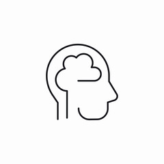 mind cloud icon sign vector