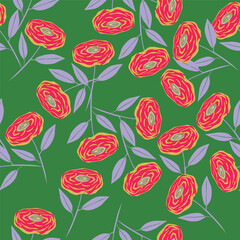 Beautiful seamless pattern with floral background.