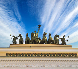 Obraz premium St Petersburg Russia. Sculptural composition 