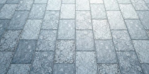 A Perspective of Textured Rectangular Paving Stones in a Subtle Blue Hue