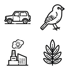 Essential Flat Icon Set Isolated On White Background