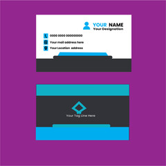 Modern minimalistic creative simple clean rectangle best quality size double sided business Card 

