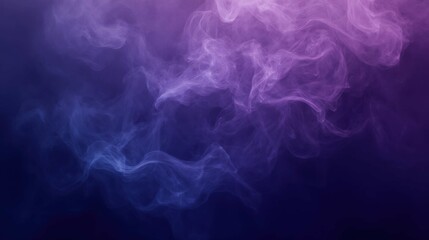 Ethereal Purple and Blue Smoke Background with Abstract Textures