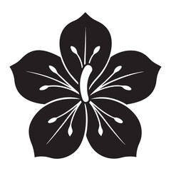 vector black and white flower