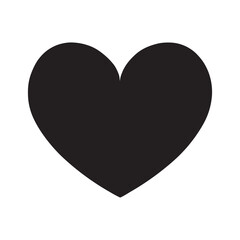 Black heart on white background