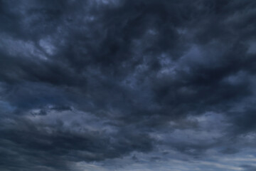 Epic Storm clouds, sky, blue dark clouds, abstract background texture, thunderstorm